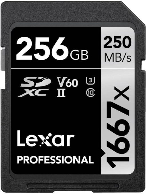 Lexar 1667x 256GB PRO SDXC SD Card V60