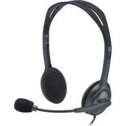 Logitech H111 On-Ear Headset – 3.5mm Wired Stereo Headphones with Mic