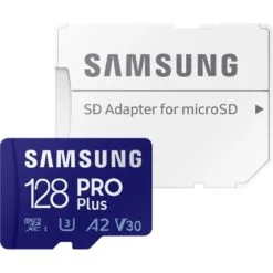 Samsung 128GB PRO microSDXC Memory Card – UHS-I U3 A2 V30 160MB/s with Adapter