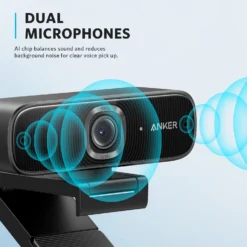 Anker PowerConf C300 Smart Full HD Webcam, Framing & Autofocus, Webcam 1080p mini camera with Noise-Cancelling Microphones 3