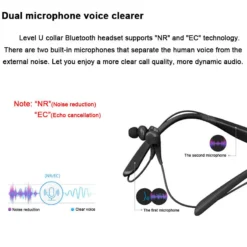 SAMSUNG Level U In-Ear Earphone Wireless Bluetooth headsets Collar Noise Cancelling Support A2DP,HSP,HFP for Glaxy 8 S8plus 2