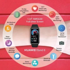 Global Version Huawei Band 6 Smartband Blood Oxygen Heart Rate Tracker Sleep Monitoring Fitness Health Smart 6 3