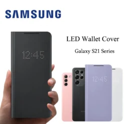 100% Original Samsung LED Smart VIEW Cover Wallet Flip Case Auto Sleep Leather Cover for Galaxy S21/S21 ultra s21+ S21 PLUS 5G 1