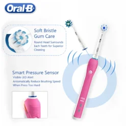 Oral B Pro2000 Smart Electric Toothbrushes D20524 3D Sonic-Rotation Teeth Whitening Rechargeable Visible Pressure Sensor 2 Modes 4