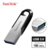 SanDisk 256GB Ultra Flair USB 3.0 Flash Drive – Metal High-Speed USB Stick – Silver/Black