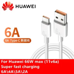 Huawei P50 Charger cable 6A 66W Supercharge Type C cable For Honor V20 30 PRO NOVA 7 P30 40 Pro mate 40 + pro 30 3