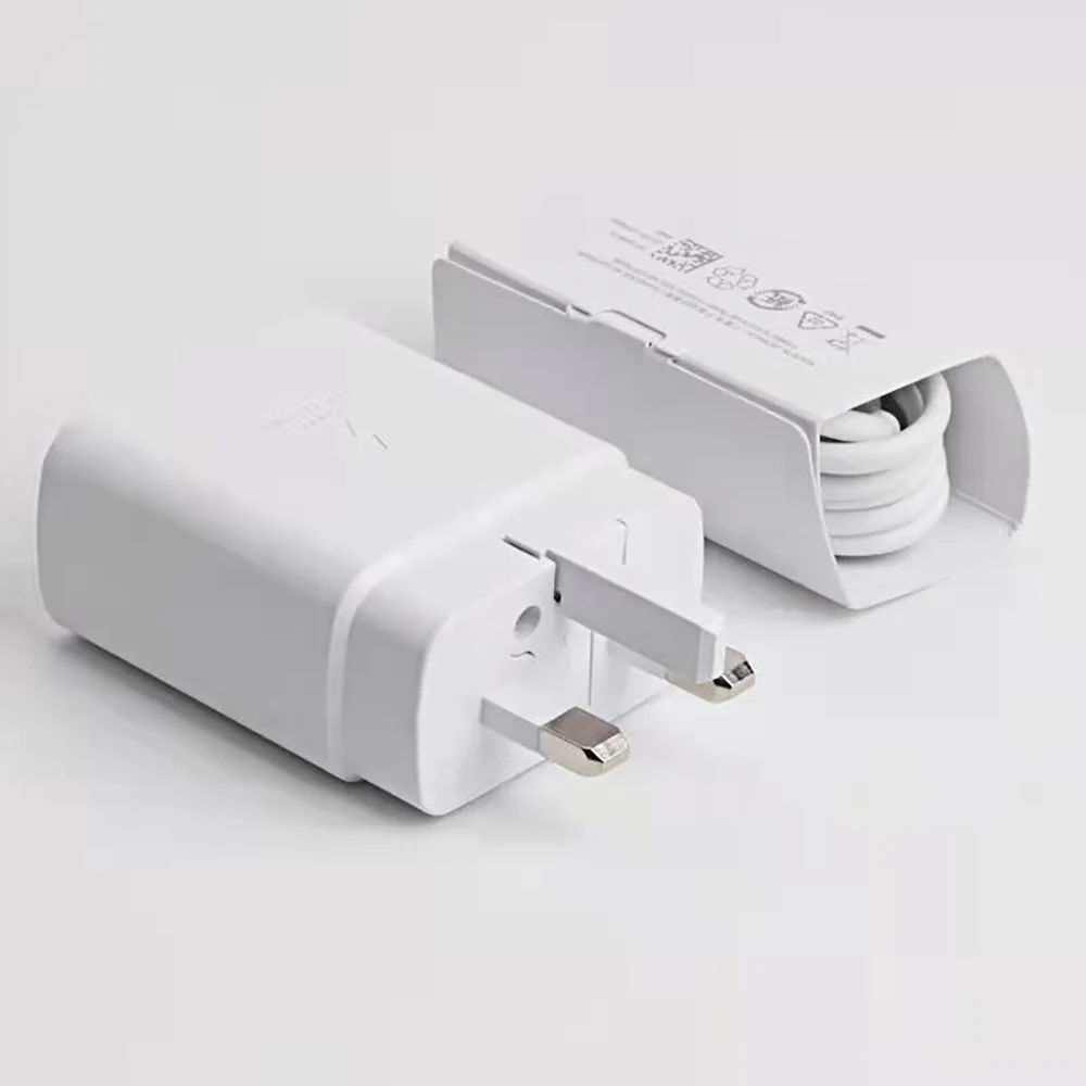 45W UK Plug Original Samsung Super Fast Charger Adaptive With PD type C To type C Cable For Galaxy S21 S20 A72 A71 A91 Note10 8
