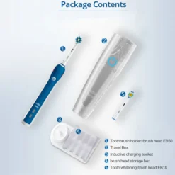 Oral B 3D Electric Toothbrush Clean Teeth Pro 4000 Tooth Brush Pressures Sensor Teeth Brush 4 Cleaning Modes Rechargeable 3