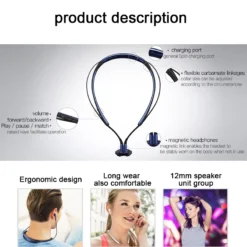SAMSUNG Level U In-Ear Earphone Wireless Bluetooth headsets Collar Noise Cancelling Support A2DP,HSP,HFP for Glaxy 8 S8plus 5