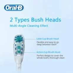 Oral B Electric Toothbrush Cross Action Dual Rotation Vibration Whitening Clean Teeth Replaceable Tooth Brush Head For Adults 3