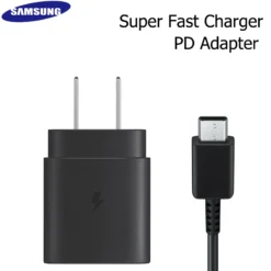 Samsung 25W USB-C Wall Charger – TA800 Black, Super Fast Charging, US Plug