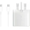 Samsung 25W Super Fast Charger USB-C Adaptor – TA800 White UK Plug