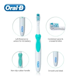 Oral B Electric Toothbrush Cross Action Dual Rotation Vibration Whitening Clean Teeth Replaceable Tooth Brush Head For Adults 5
