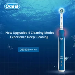 Oral B 3D Electric Toothbrush Clean Teeth Pro 4000 Tooth Brush Pressures Sensor Teeth Brush 4 Cleaning Modes Rechargeable 4