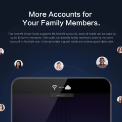 2020 New Amazfit Smart Scale Bathroom Wifi Connect Body Fat Record 180KG Health Report LCD Dot Display 4