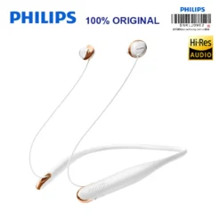 Philips SHB4205 Flite Hyprlite Wireless Bluetooth Headphones with Mic – White