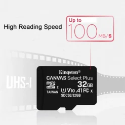 Kingston Memory Card 128GB 32GB Micro SD TF 64GB 256GB MicroSD SDCS2 100MB/S Reading Speed Class 10 Flash Card SD 2