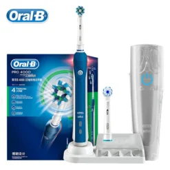 Oral B Pro 4000 3D Smartseries Ultrasonic Electric Toothbrush with Visible Pressure Sensor Power 4 Modes Waterproof Rechargeable 1