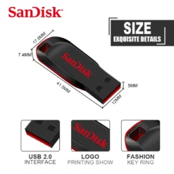 Original SanDisk CZ50 USB Flash Drive 64GB 16GB 32GB 128GB Pen Drive Pendrive USB 2.0 Flash Drive Memory stick USB2.0 disk flash 3