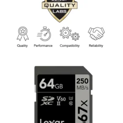 Lexar Professional 1667x PRO SDXC UHS-II Card 64GB 128GB 256GB 250MB/S Memory Cards Class10 U3 V60 Camera SD Card For 3D 4K HD 11