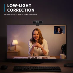 Anker PowerConf C300 Smart Full HD Webcam, Framing & Autofocus, Webcam 1080p mini camera with Noise-Cancelling Microphones 4