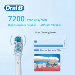 Oral B Electric Toothbrush Cross Action Dual Rotation Vibration Whitening Clean Teeth Replaceable Tooth Brush Head For Adults 2