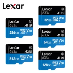 Lexar 633X Memory Card 512GB 256GB 128GB 64GB SDXC Micro sd card 32GB SDHC 95M-100M/s TF Card for Gopro/DJI/Nintendo/smartphone 1