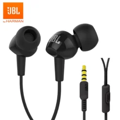JBL C100Si Original 3.5mm Wired Stereo Earphones Deep Bass Music Sports Headset Running Earphone Hands-free Call with Microphone 3