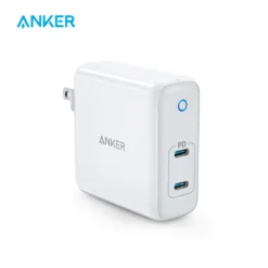 Anker 60W 2-Port USB C Charger, PowerPort Atom PD 2 [GAN Tech] Compact Foldable Wall Charger, Power Delivery for MacBook Pro 1