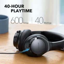 Soundcore by Anker Life Q20+ Active Noise Cancelling wireless bluetooth Headphones, 40H Playtime, Hi-Res Audio, Soundcore App 5