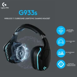 Logitech G933S LIGHTSYNC Wireless Gaming Headset 7.1 Surround RGB Gaming DTS Dolby Headphone for PC Gamers G935 100% brand new 3
