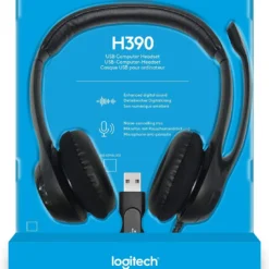 Logitech H390 headset wired computer headset microphone usb interface noise reduction headset office games general 6