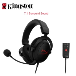 Kingston HyperX Wired Headset Cloud Core+ 7.1 Plus Hifi Surround Sound Gaming Headphones Noise Cancelling Microphone Controller 1