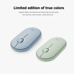 Logitech Pebble M350 Wireless Bluetooth Mouse Original Mini&Thin 1000DPI 100g High Precision Optical Tracking Unifying Colorful 4
