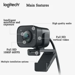 Logitech StreamCam Live Streaming Webcam Full 1080p HD 60fps Vertical Video Smart auto Focus and Exposur for YouTube Gaming 2