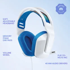 Logitech G335 wired headset headset folding noise reduction 7.1 surround channel gaming headset with wheat 5