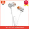 JBL T290 3.5mm Wired Earphones TUNE 290 Stereo Music Sports Pure Bass Headset 1-Button Remote Hands-free Call with Mic 1