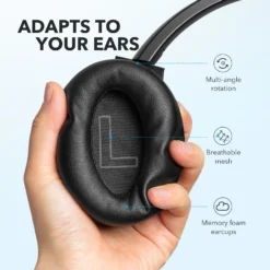 Soundcore by Anker Life Q20+ Active Noise Cancelling wireless bluetooth Headphones, 40H Playtime, Hi-Res Audio, Soundcore App 6