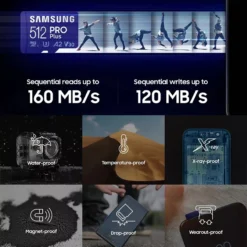 New SAMSUNG 128GB 256GB 512GB TF MicroSD memory Card Pro Plus U3 V30 read 160MB/s For High-speed Game Console tablet Computer 2