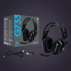 Logitech g733 wireless headset lightspeed kda limited edition gamer rechargeable dts headset, dts x2.0, 7.1 surround sound 6