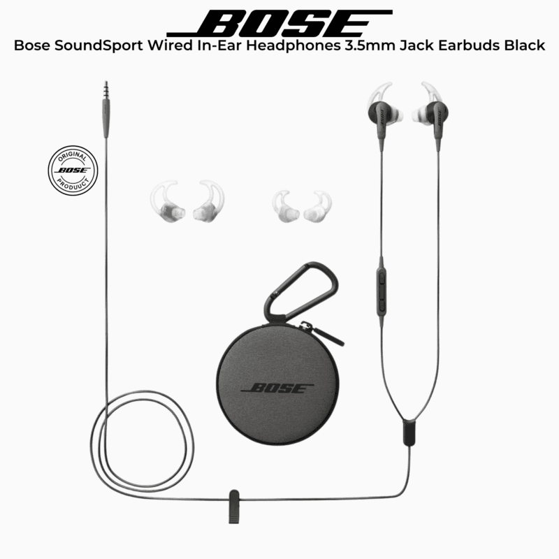 Bose SoundSport Wired Headphones 3.5mm – Black