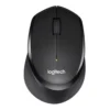 Logitech M330 Silent Plus Wireless Mouse – Ergonomic 2.4GHz USB Receiver – Black