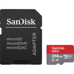 SanDisk 256GB Ultra microSDXC Memory Card – Class 10 A1 UHS-I + SD Adapter