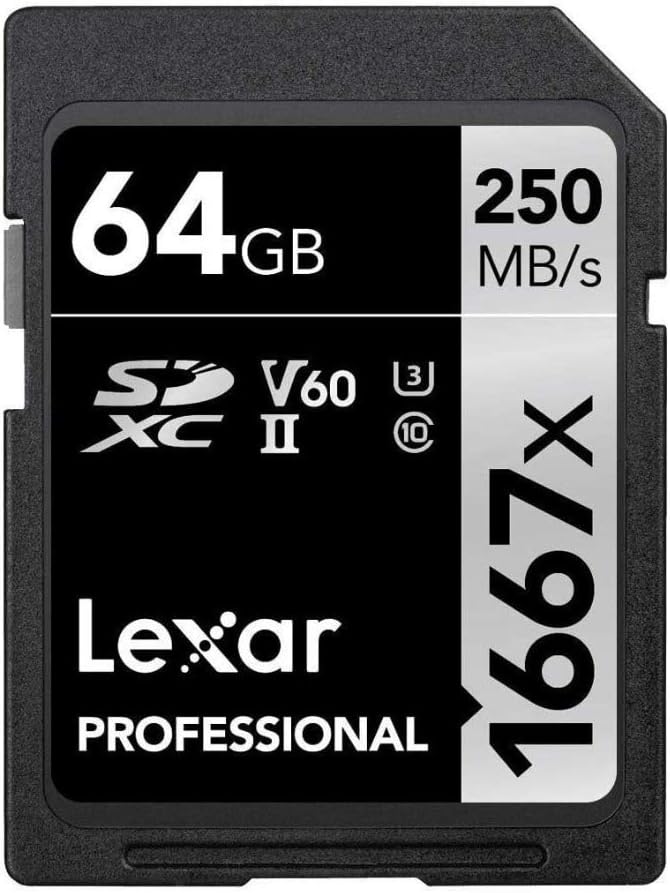 Lexar 1667x 64GB PRO SDXC SD Card V60