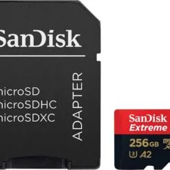 SanDisk Extreme PRO 256GB microSDXC Memory Card – SD Adapter Included