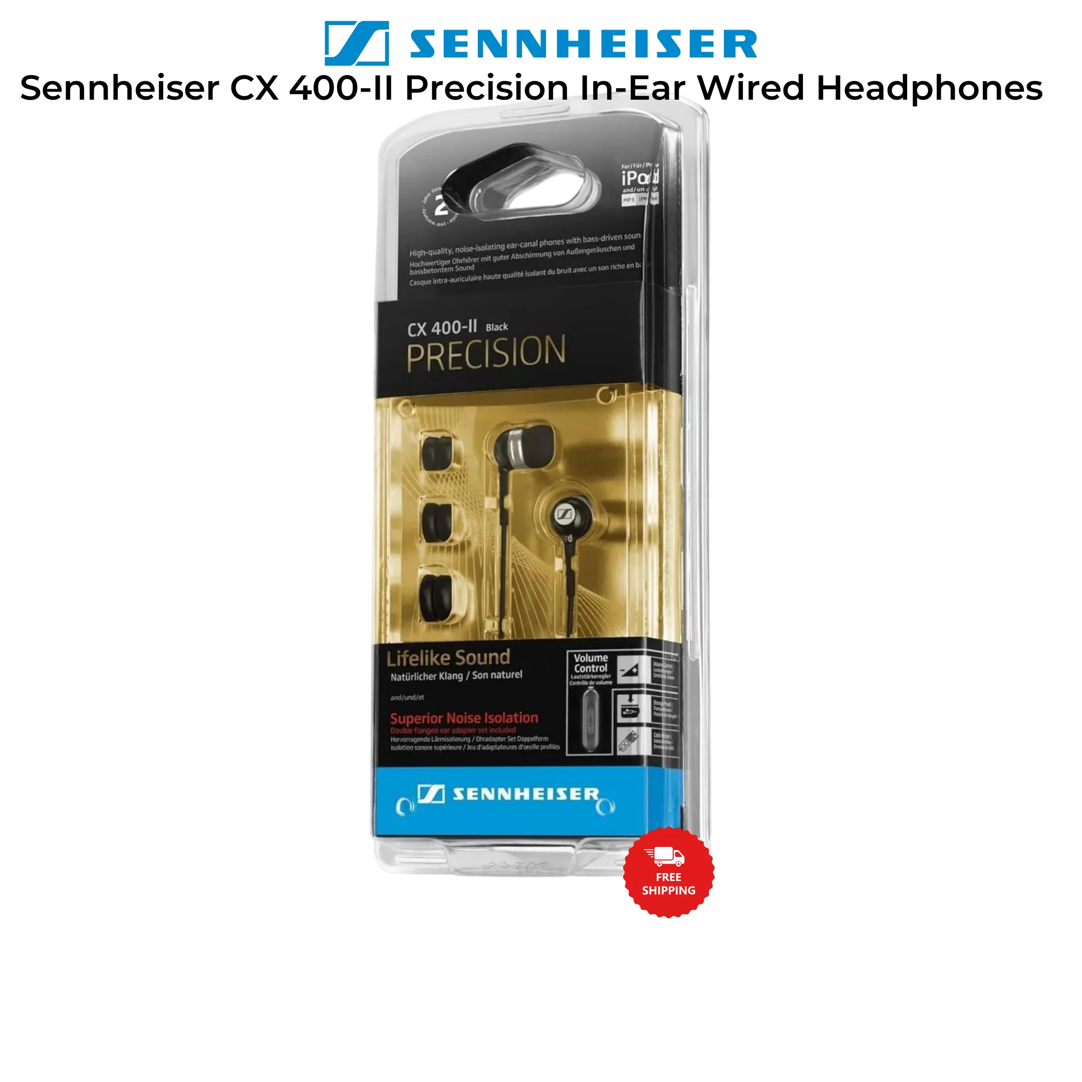 Sennheiser CX 400 II — wired earphones with inline mic, UK stock at Maibo