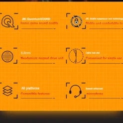 JBL 100%Original Quantum 50 3.5mm Wired Headset With Video Game Cable, Electronic Sports Helmet With Mobile Phone Earphone 11