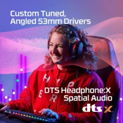 HyperX Cloud III Gaming Headset Wired 3.5mm USB Noise-Cancelling DTS Spatial Audio Signature Memory Foam Premium Leatherette for 2