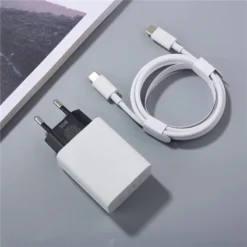 30W For Google Pixel 8 7 6 5 4 Pro A EU Plug Quick Charger 100CM USB C Type C Cable 30W Fast PD Wall Charging Travel Adapter 6