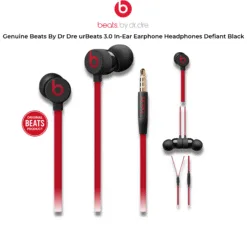 Beats urBeats3 In-Ear Wired Headphones with Mic – 3.5mm Defiant Red/Black (Bulk)